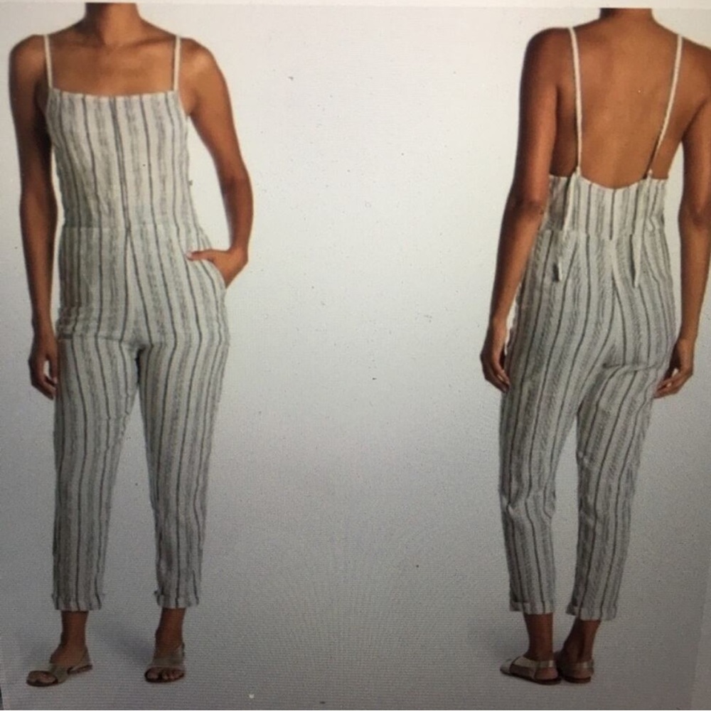 L*Space Striped Jumpsuit with Open Back